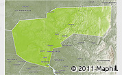 Physical 3D Map of Cherdynskiy, semi-desaturated