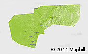 Physical 3D Map of Cherdynskiy, single color outside