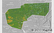 Satellite 3D Map of Cherdynskiy, lighten, desaturated
