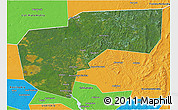 Satellite 3D Map of Cherdynskiy, political outside