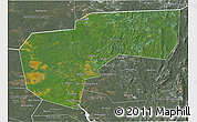 Satellite 3D Map of Cherdynskiy, semi-desaturated