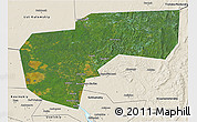 Satellite 3D Map of Cherdynskiy, shaded relief outside