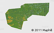 Satellite 3D Map of Cherdynskiy, single color outside