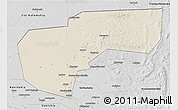 Shaded Relief 3D Map of Cherdynskiy, desaturated