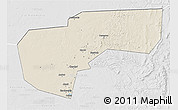 Shaded Relief 3D Map of Cherdynskiy, lighten, desaturated