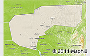 Shaded Relief 3D Map of Cherdynskiy, physical outside