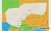 Shaded Relief 3D Map of Cherdynskiy, political outside