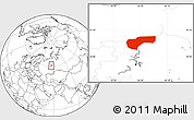 Blank Location Map of Cherdynskiy