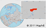 Gray Location Map of Cherdynskiy