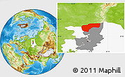 Physical Location Map of Cherdynskiy, highlighted parent region, highlighted grandparent region