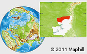 Physical Location Map of Cherdynskiy, highlighted parent region