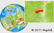 Physical Location Map of Cherdynskiy