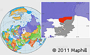 Political Location Map of Cherdynskiy, highlighted parent region, highlighted grandparent region
