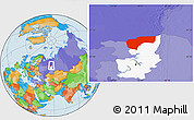 Political Location Map of Cherdynskiy, highlighted parent region