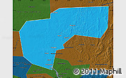 Political Map of Cherdynskiy, darken