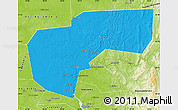 Political Map of Cherdynskiy, physical outside