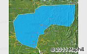 Political Map of Cherdynskiy, satellite outside