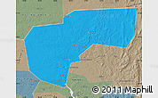 Political Map of Cherdynskiy, semi-desaturated