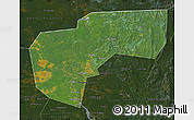 Satellite Map of Cherdynskiy, darken