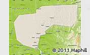 Shaded Relief Map of Cherdynskiy, physical outside