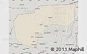 Shaded Relief Map of Cherdynskiy, semi-desaturated
