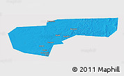 Political Panoramic Map of Cherdynskiy, cropped outside