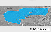 Political Panoramic Map of Cherdynskiy, desaturated