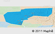 Political Panoramic Map of Cherdynskiy, lighten