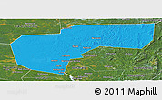 Political Panoramic Map of Cherdynskiy, satellite outside