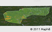 Satellite Panoramic Map of Cherdynskiy, darken