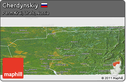 Satellite Panoramic Map of Cherdynskiy