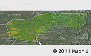 Satellite Panoramic Map of Cherdynskiy, semi-desaturated