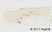 Shaded Relief Panoramic Map of Cherdynskiy, lighten