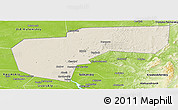 Shaded Relief Panoramic Map of Cherdynskiy, physical outside
