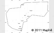 Blank Simple Map of Cherdynskiy, cropped outside