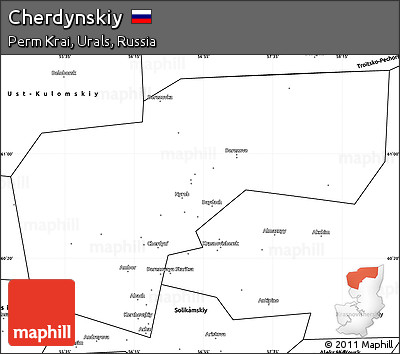Blank Simple Map of Cherdynskiy