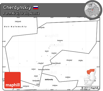 Blank Simple Map of Cherdynskiy