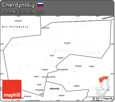 Blank Simple Map of Cherdynskiy