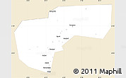 Classic Style Simple Map of Cherdynskiy, single color outside