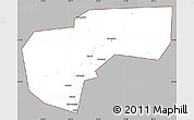 Gray Simple Map of Cherdynskiy, cropped outside