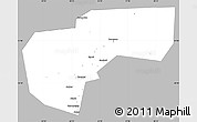 Gray Simple Map of Cherdynskiy, single color outside