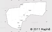 Silver Style Simple Map of Cherdynskiy, cropped outside