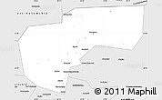 Silver Style Simple Map of Cherdynskiy