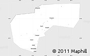 Silver Style Simple Map of Cherdynskiy, single color outside