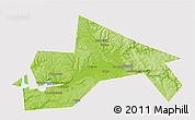 Physical 3D Map of Chusovskoy, cropped outside