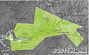 Physical 3D Map of Chusovskoy, darken, desaturated