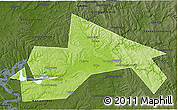 Physical 3D Map of Chusovskoy, darken