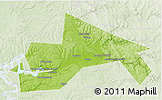 Physical 3D Map of Chusovskoy, lighten