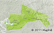 Physical 3D Map of Chusovskoy, lighten, semi-desaturated