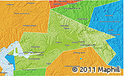 Physical 3D Map of Chusovskoy, political outside